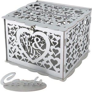 Wedding Money Box Holder with Sign, Large Rustic Wood Wooden DIY Envelop Gift